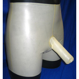 Glued Latex Men Shorts with...