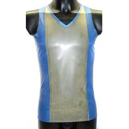 Latex Men V-Neck Shirt -...